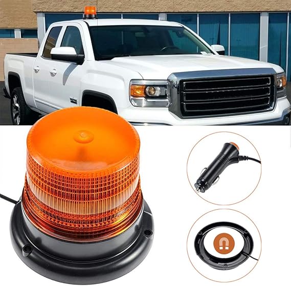 LED Strobe Light 12V Emergency Warning Flash Amber Beacon