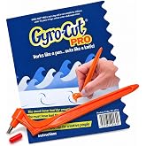 Gyro-Cut Pro Craft Cutting Tool with 15&deg; Standard Steel Blade &ndash; Rotating Crafting Knife for Precision Curves, Paper Crafts, and Stencil Making and Mylar, Acetate, Vinyl