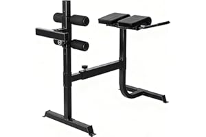 CAP BARBELL Cap Strength Roman Chair – Adjustable Back Extension Bench for Core & Glute Workouts, Heavy-Duty 300 LB Capacity - Black and Gray Options