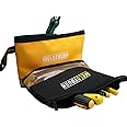 Melo Tough Multi Tool Pouch Small Tool Bag Zipper Bag Zipper Pouches, Durable Storage Organizer Tote Bag 2 Pack (Black&Yellow)