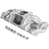 Haytalras 7501 52026 Dual Plane Air-Gap Intake Manifold for SBC 350 | Compatible with Chevy Small Block 262-400 SBC 305/350/383 stroker 1955-86 Cast Aluminum Square Bore