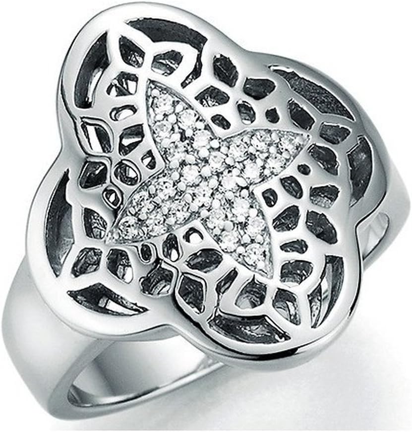 Giorgio Martello 306349580 Women's Ring 925 Sterling Silver White Zirconia 18.5 mm Size 58
