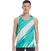 Sanken Men's Seamless Running Tank Tops Ultra Lightweight Marathon Singlets Breathable Race Vests Quick Dry Sleeveless Shirt