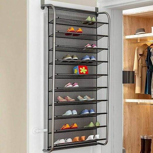 Amazon Com Veta Megica Shoe Rack Hanging Storage Organizer Door Over Closet Hanger Wall Mounted Shelf 1 Home Kitchen