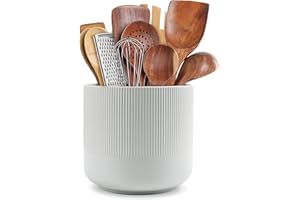 RedCall Extra Large Utensil Holder,Ceramic Kitchen Utensil Holder for Countertop,Kitchen Tool Utensil Organizer,coffee capsules, fruits, snacks, vase Holder,Modern Home Kitchen Decor
