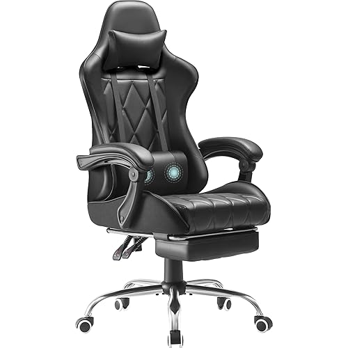 Homall Gaming Chair, Computer Chair with Footrest and Massage