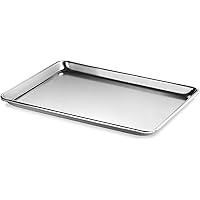 New Star Foodservice 36862 Commercial-Grade 18-Gauge Aluminum Sheet Pan/Bun Pan, 13" L x 18" W x 1" H (Half Size…