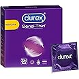 DUREX Sensi-Thin Extra Lubricated Condoms, Ultra-Thin Premium Quality Latex Condoms for Enhanced Sensitivity and Comfort, Lar
