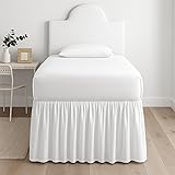 Premium Microfiber College Dorm Room Bed Skirt Twin