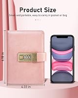 WEMATE Password Book with Lock 600+ Entries Rose Gold 4.33 x 6.18 in view 2