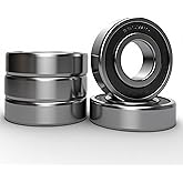 5 Pack 6307-2RS Double Rubber Seal Deep Groove Ball Bearings, Pre-Lubricated and Stable Performance and Cost Effective Ball Bearings (6307 RS)
