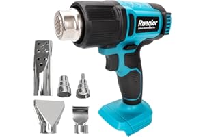 Cordless Heat Gun Compatible with Makita 18v Battery Fast Heating 122℉-1022℉ Hot Air Gun with LCD Digital Display for Crafts,