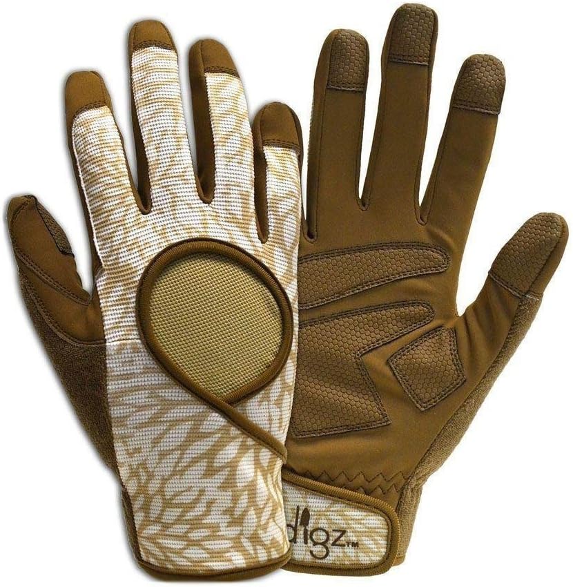 Set of Digz High Performance Women's Garden Gloves! Heavy Duty Digz Gloves in Signature Brown! (Small, Single)