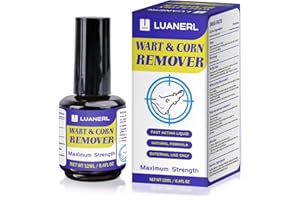 luanerl Wart & Corn Remover, 20% Salicylic Acid with Natural Formula, Maximum Strength Freeze Off, Fast-Acting for Warts, PlantarWart, GenitalWart, CommonWart, Callus-0.4 fl oz(12ml)