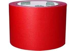 BookGuard 3 inch Premium Bookbinding Repair Cloth Tape, 15 Yard Roll, Red
