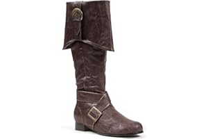 Ellie Shoes Men's 1" Heel Knee High Pirate with Buckle décor Boots Sizes