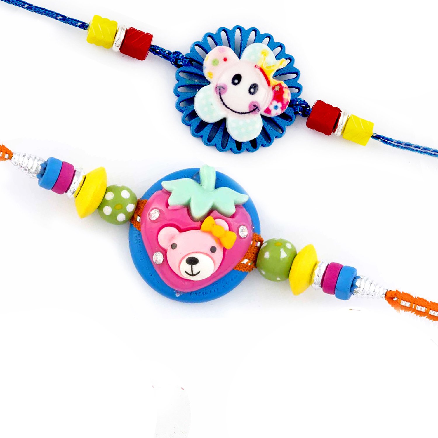 aapno rajasthan set of 2 cartoon character kids rakhi