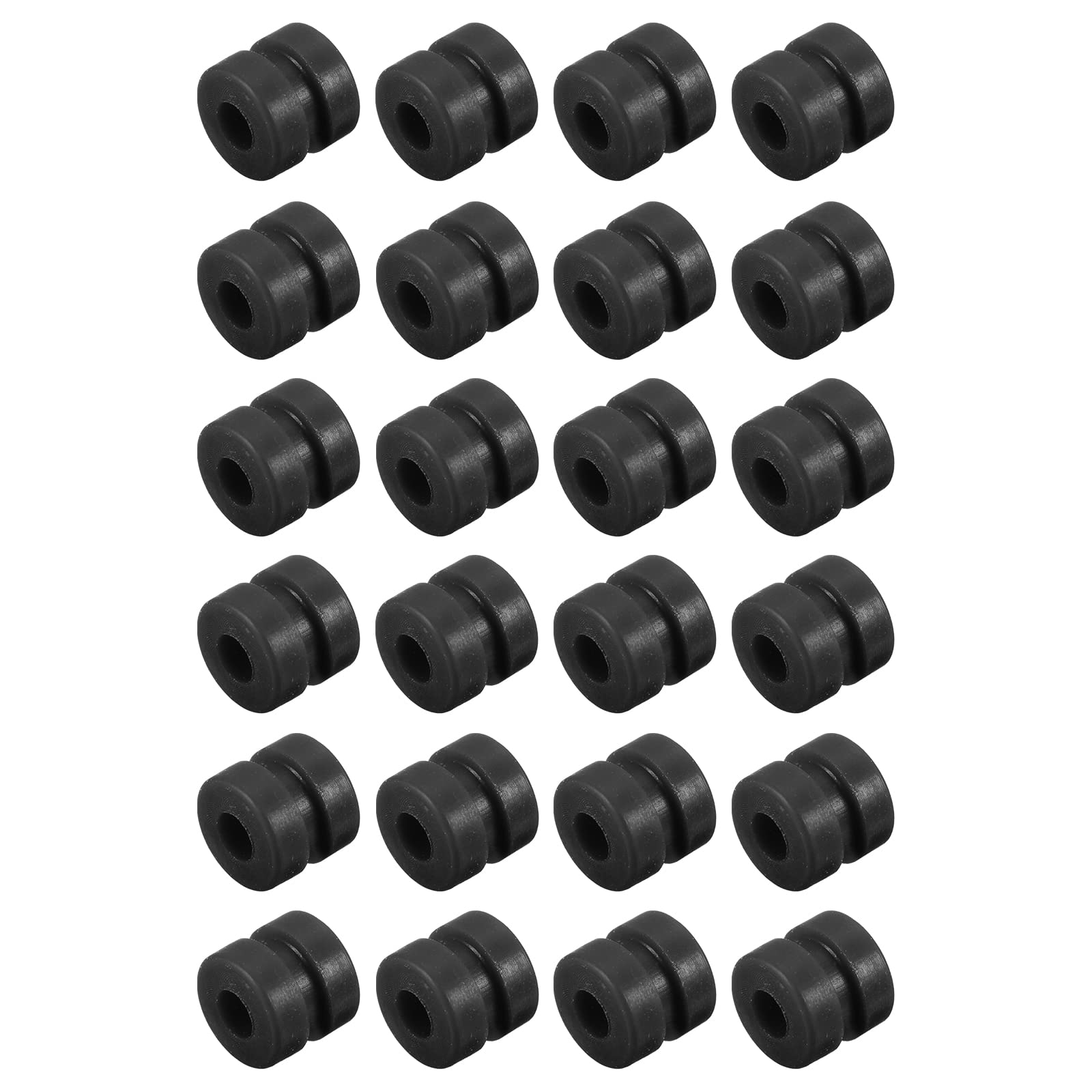 sourcing map RC Anti Vibration Rubber Balls for RC F4 F7 Flight Controller RC Drone Accessories M2x4mm(Black), Pack of 24