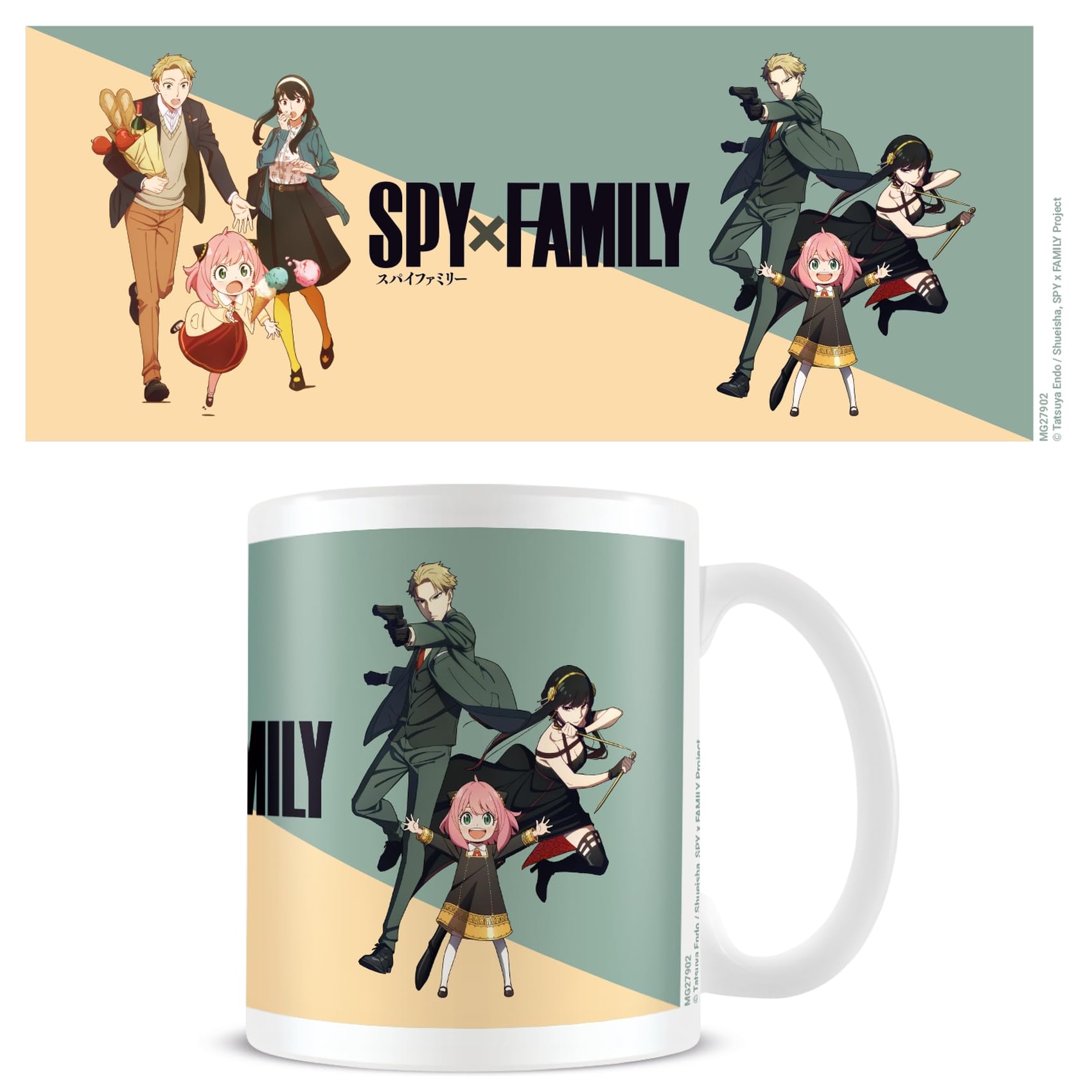 Pyramid International Spy X Family Mug (Cool vs Family Design) 11oz Ceramic Coffee Mug, Cups and Coffee Mugs for Men, Mugs for Women and Mugs for Kids - Official Merchandise