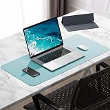 Hsurbtra Desk Pad 75 x 37 cm PU Leather Desk Mat Non-Slip Waterproof Blue view 7