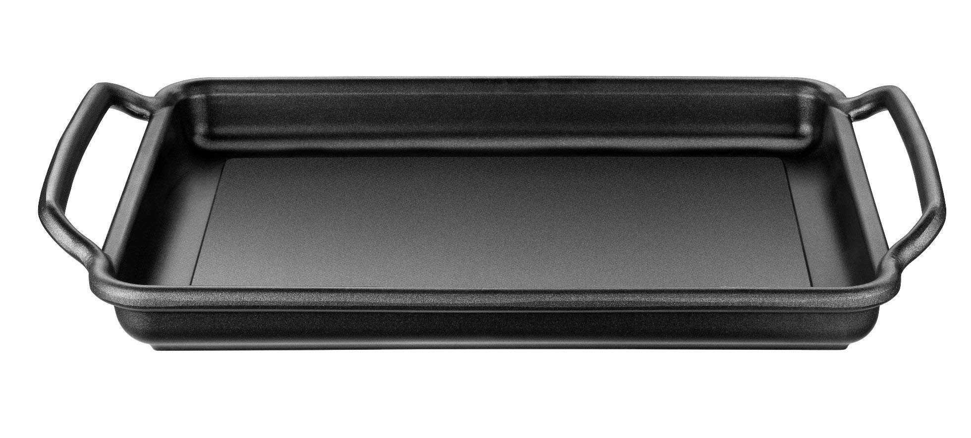 Monix Solid+ Cast Aluminium Non-Stick Flat Hot Plate, 40 cm, Black — image 1