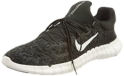 NIKE Men's Race Running Shoe, Black White Dk Smoke