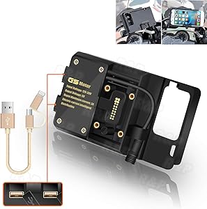 R&P for BMW R1200GS Mobile Phone Navigation Bracket ADV F700 800GS CRF1000L Africa Twin for Honda Motorcycle USB Charging 12MM Mount