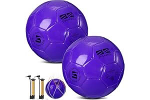 Shappy 2 Pcs Operation Christmas Soccer Balls Bulk with Pump, Mesh Bag Official Size 3 4 5 Indoor Outdoor Colorful Soccer Ball for Practice Game Sport Soft Gift for Child Adult