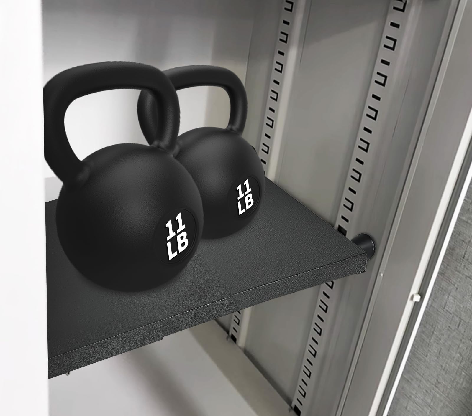 Photo 1 of zsttion Adjustable Locker Organizer Shelf, 30LB Load-Bearing Metal Locker Shelf for Schools, Offices, Gyms, Locker Shelf Expandable to Fit Your Locker 11-18” (1, Black)
