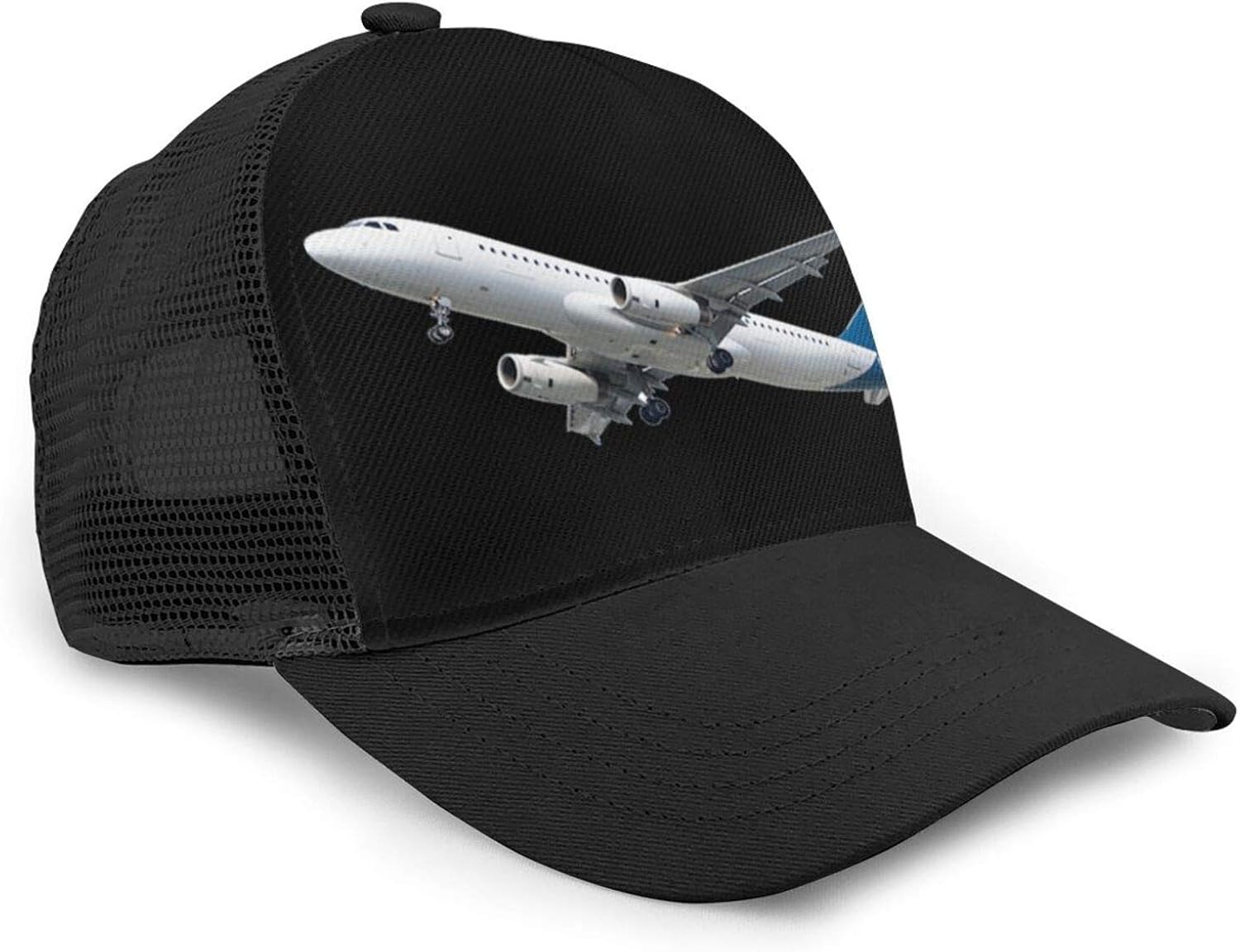Aircraft Breathable Adjustable Size UnisexAdult Ball Cap Black at