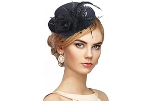 Zinniday Mini Derby Fascinator Hat - Handmade Women Girls High Tea Party Top Hat