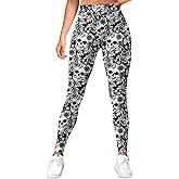 PAGYMO Printed Leggings for Women Patterned Cute Crazy Graphic Design High Waisted Workout Athletic Gym Running Yoga Pants