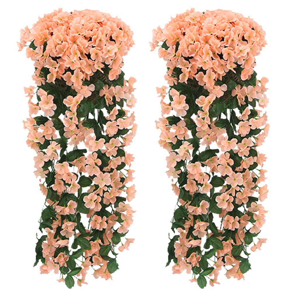 Fycooler 2 Pack of Artificial Hanging Flower Garland/Wisteria Flower/Artificial Wisteria/Artificial Flowers Wall / 90 cm/Party Decoration/Wedding Decoration