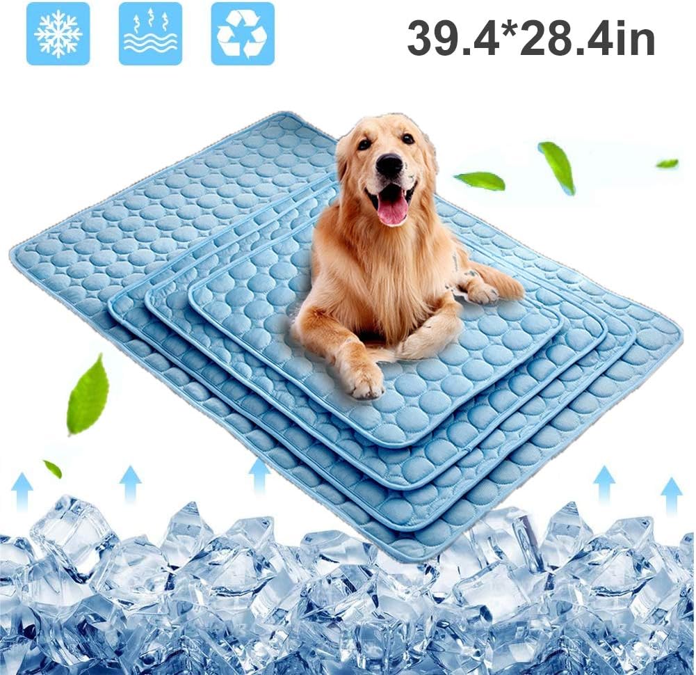 Alfombrilla de enfriamiento para perros, gatos, lavable, para perrera, transpirable, de seda