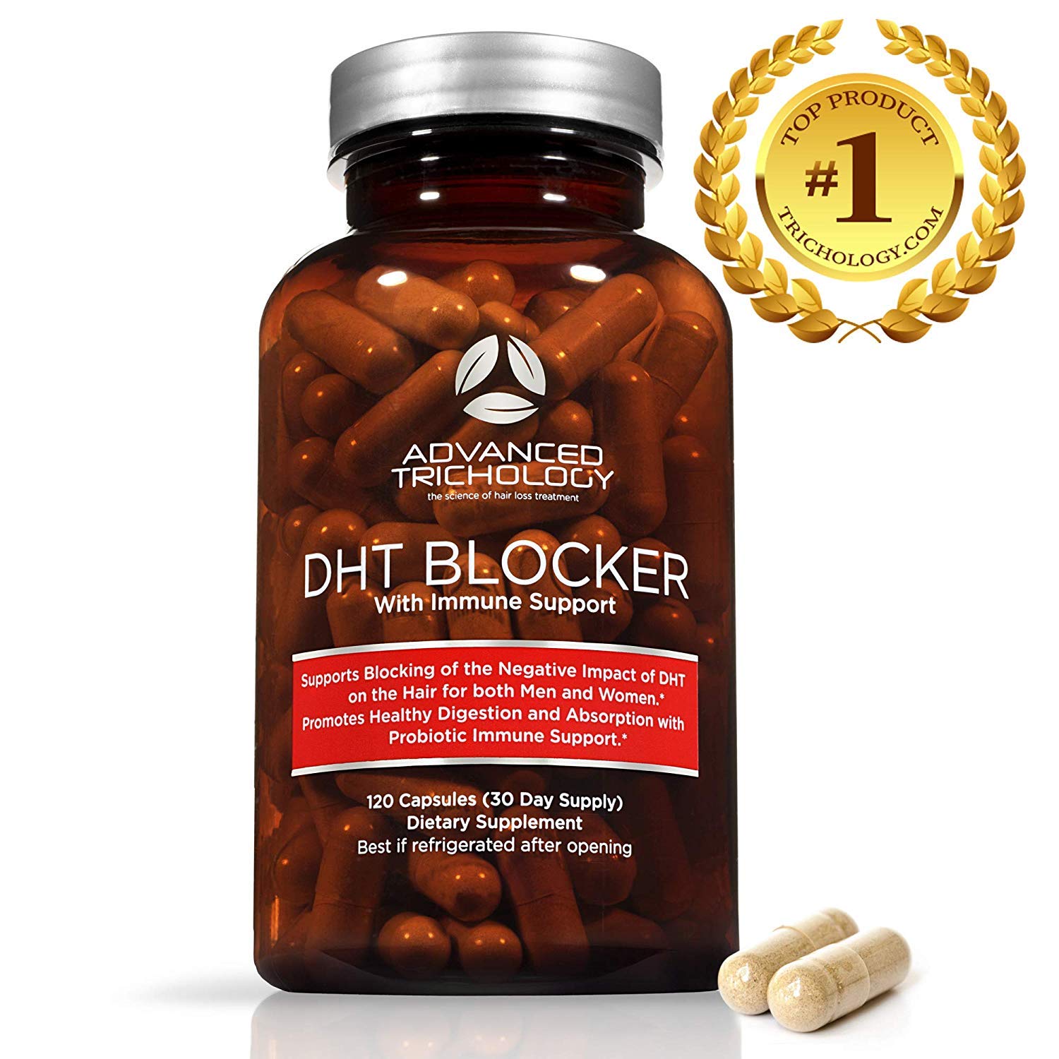 Advanced Trichology DHT Blocker with Immune Support Supplement High