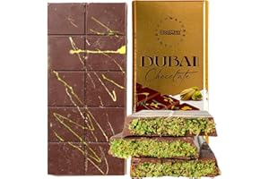 BEEMAX Authentic Dubai-Style Chocolate Bar | 7 oz of Luxurious Middle Eastern Indulgence | Premium Milk Chocolate, Golden Kadayif Crisps, & Hand-Harvested Pistachios - Imported from Turkey
