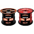 BEST CONNECTIONS 10-Gauge Automotive Primary Wire Bundle (100ft Each, Red & Black) | Ideal for Car Audio, Automotive, and Trailer | Durable Primary/Remote, Power/Ground Electrical Wiring