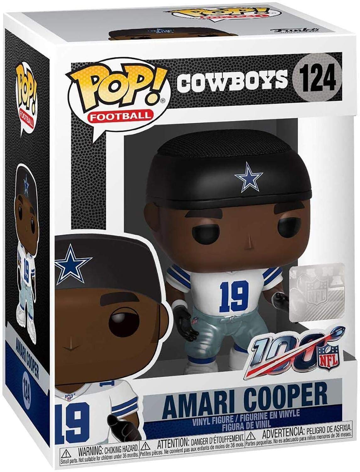 Funko 42869 POP. Vinyl: NFL: Cowboys - Amari Cooper (Home Jersey) Collectible Figure, Multicolour