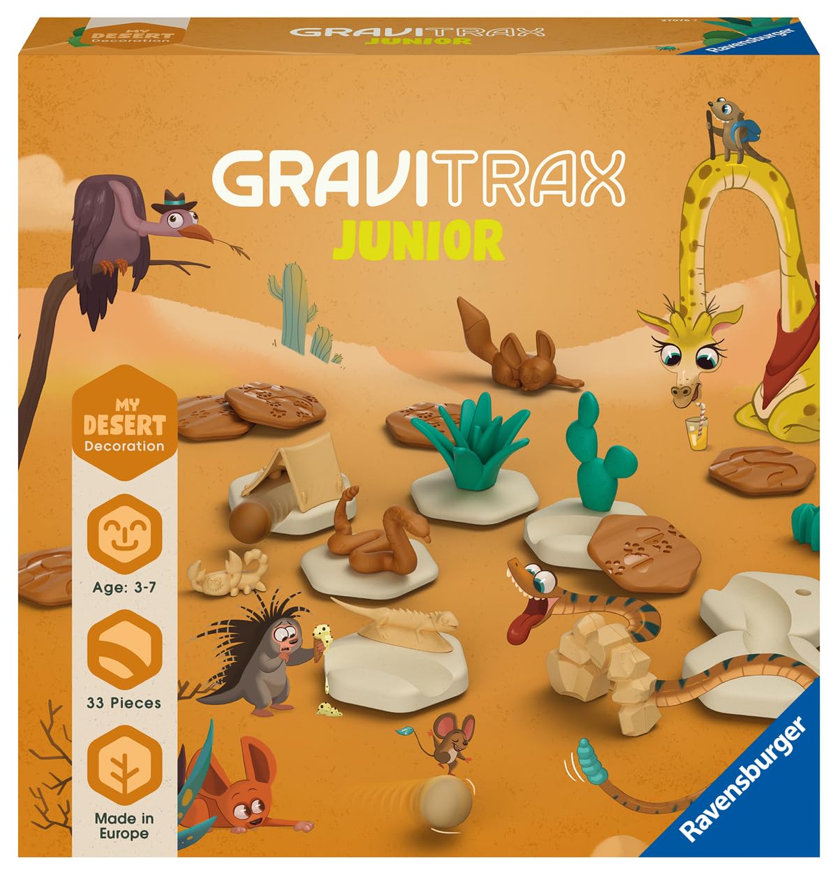 Ravensburger GraviTrax Junior Extension Desert - Marble Run, STEM and Construction Toys for Kids Age 3 Years Up - Kids Gifts