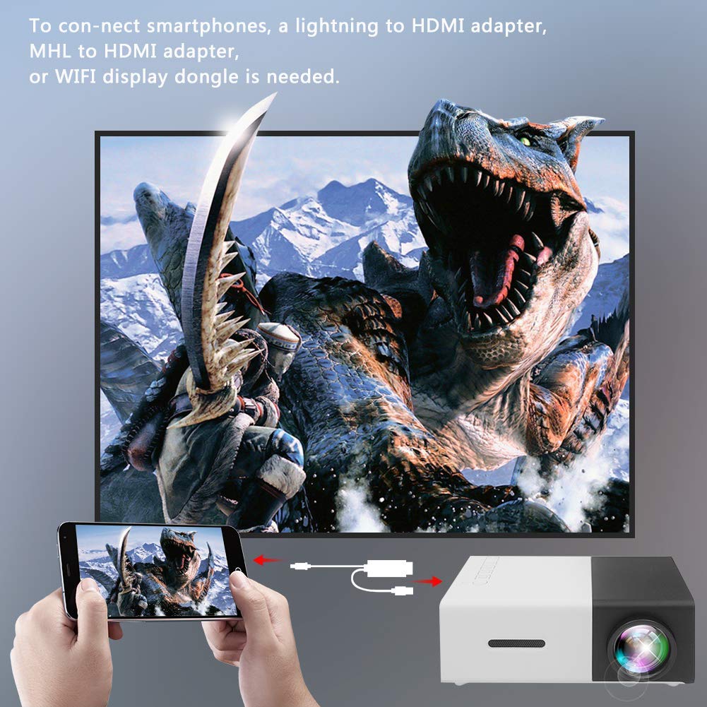 感謝価格 Av スマートフォンポケットプロジェクター ミニポータブルledプロジェクター プロジェクター Usb B07pqfttqr ブラックグレー Hdmiビデオ 映画 ゲーム ホームシアタービデオプロジェクター付き Sd ホームプロジェクター Www Circu Net
