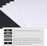 BENECREAT 5 Sheets 3mm White Foam Boards 30x20cm PVC Poster Mount Craft view 3