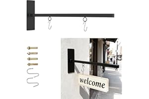 lesolar 24" Hanging Sign Bracket Heavy Duty Metal Sign Hanger Bracket, Outdoor Wall Bracket for Hanging Sign for Bussiness Ho