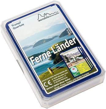 Wendels Kartenspiele Ferne Lander Trumpf Quartett Spiel Kleines Geschenk Fur Kinder Familie Amazon De Spielzeug