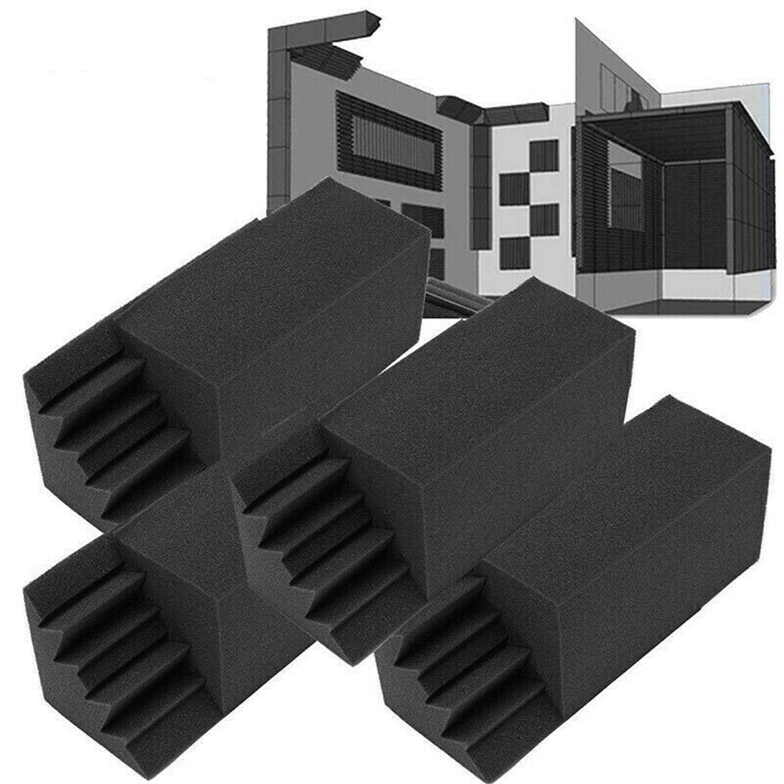 8 Pcs Studio Acoustic Foam Corner Bass Trap Sound Absorption Treatment