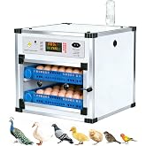 Vevitts 136 Eggs Automatic Egg Incubator with Auto Turner, Digital Temperature Humidity Control &amp; Water Refill, Incubators for Hatching Eggs for Chicken Duck Goose Pigeon Eggs