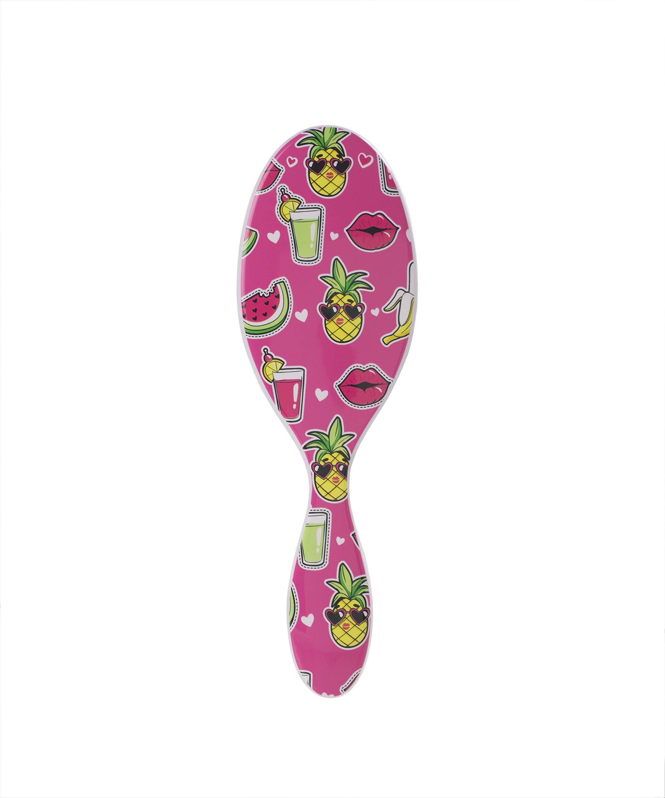 WetBrush Mini Happy Hair UltraSoft Bristles Travel Perfect Brush Suitable for All Hairtypes Smiley Pineapple