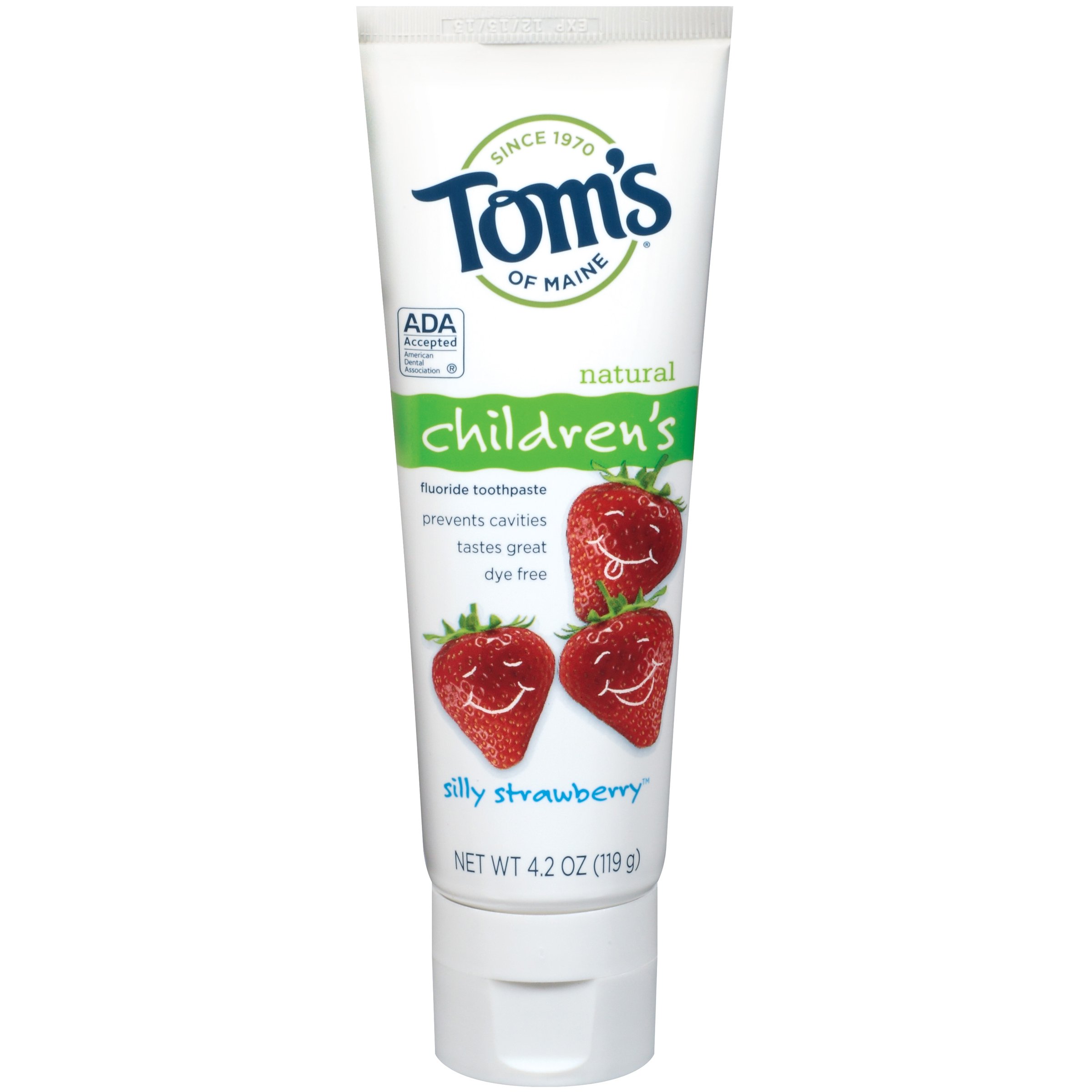Tom'S Of Maine Children'S Natural Fluoride Toothpaste Silly Strawberry 4.2 Ounce Case Of 4