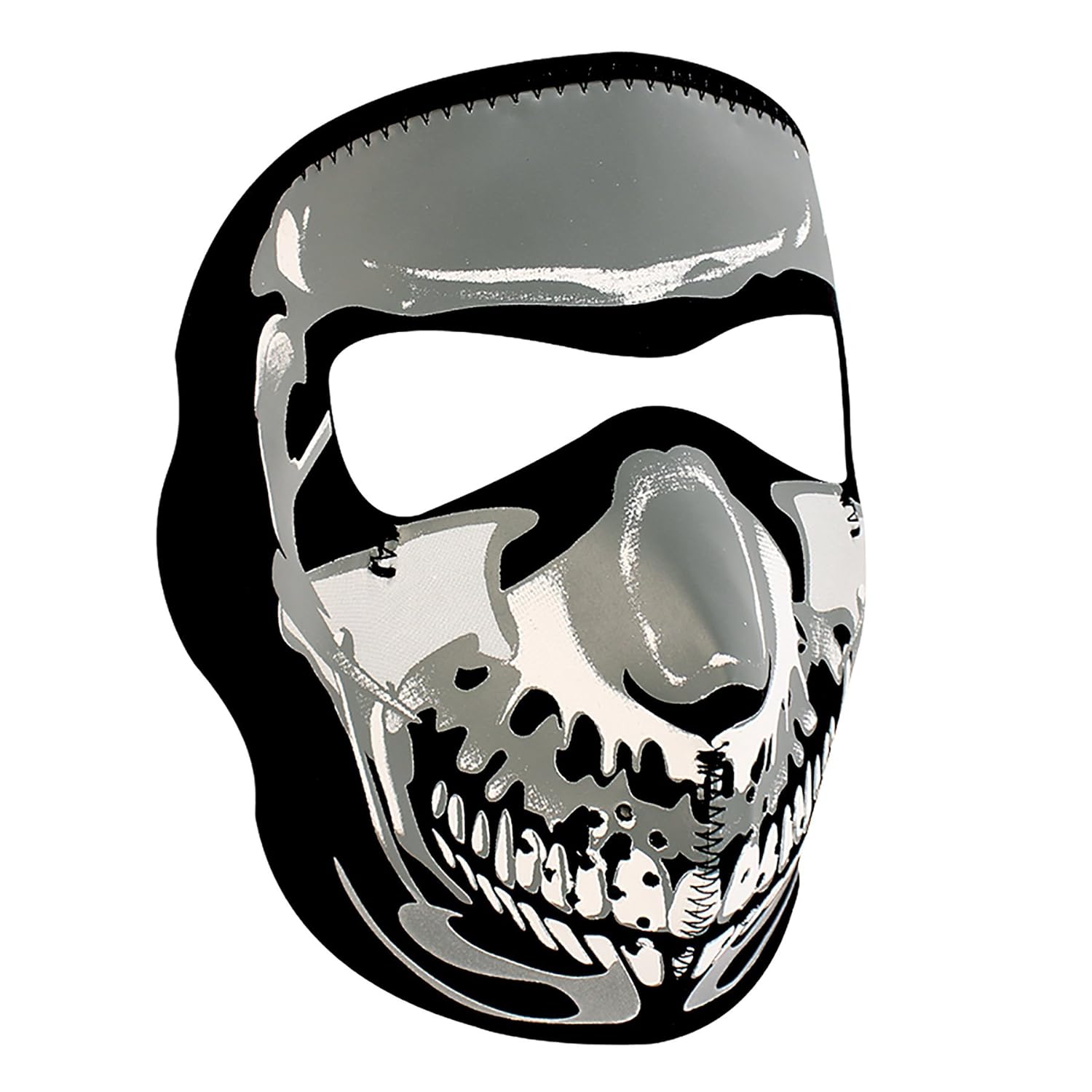 Máscara de Neopreno, calavera cromada/negro