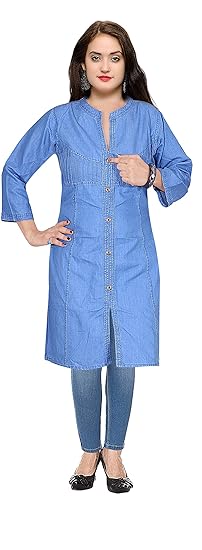 denim frock kurti