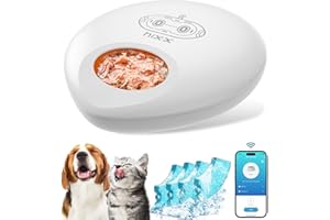 Cat Wet Food Dispenser with 4 Ice Packs, Total 5 Meal WiFi APP Scheduled, HIXX Automatic Pet Feeder for Cats and Dogs, Timed Cat Feeder for Wet & Dry Food, Voice Recorder, 2 Power Supply Methods